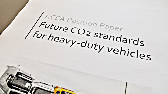ACEA releases position paper on European Commission proposal on CO2 standards for new heavy-duty vehicles