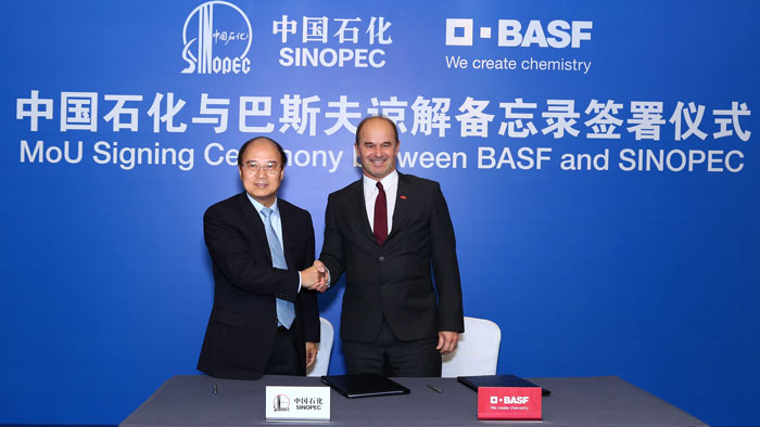 BASF and SINOPEC sign MoU to expand cooperation in China