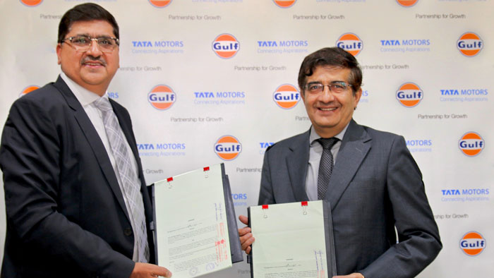Gulf Oil India and Tata Motors sign deal launching their co-branded lubricants for passenger vehicles in India