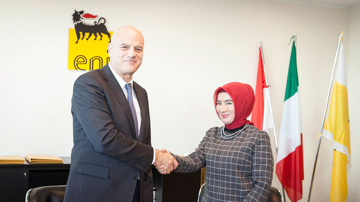 Eni and Pertamina sign MoU to cooperate in many areas, including a grassroots bio-refinery in Indonesia