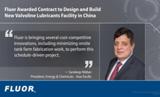 Fluor awarded contract to design and build new Valvoline lube blending plant in China