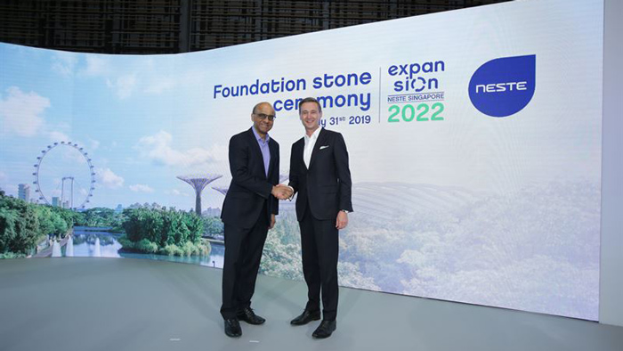 Neste hosts foundation stone ceremony for Singapore expansion project