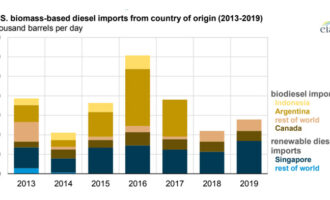 Renewable diesel drives growth in U.S. imports of biomass-based diesel in 2019