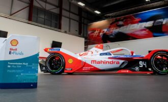 Shell unveils E-transmission fluid for new Mahindra Formula E racing car