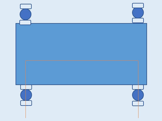 Figure 1: Above are bearings mounted on a shaft and a current is passed through in series.