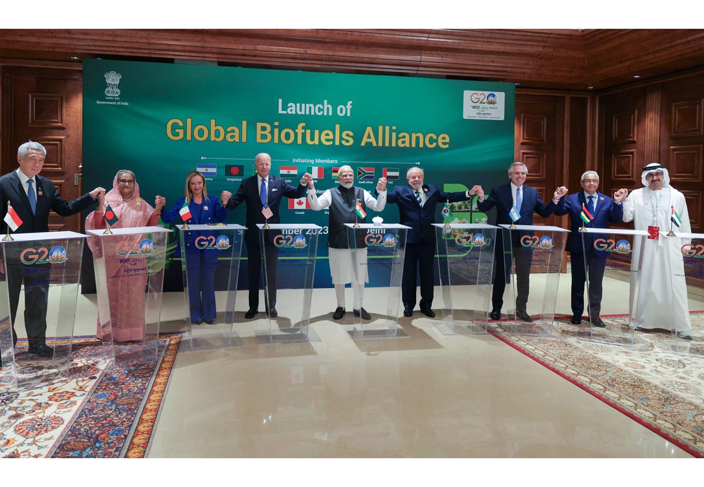 G20 leaders launch Global Biofuel Alliance in New Delhi, India