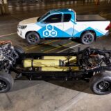 Toyota unveils hydrogen-powered Hilux prototype in Derby, England